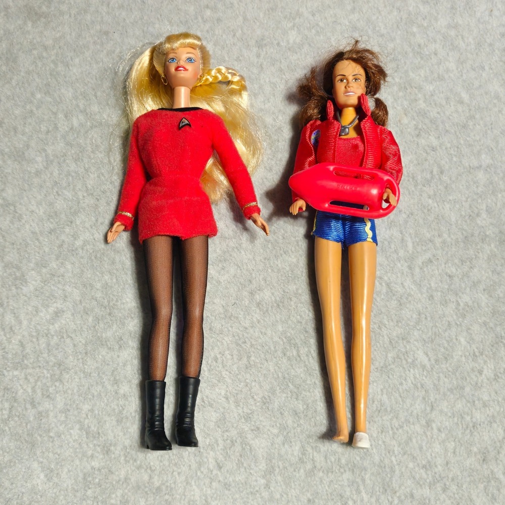 MATTEL BARBIE Star Trek & TOY ISLAND Baywatch Stephanie Holden Doll Lot Vintage